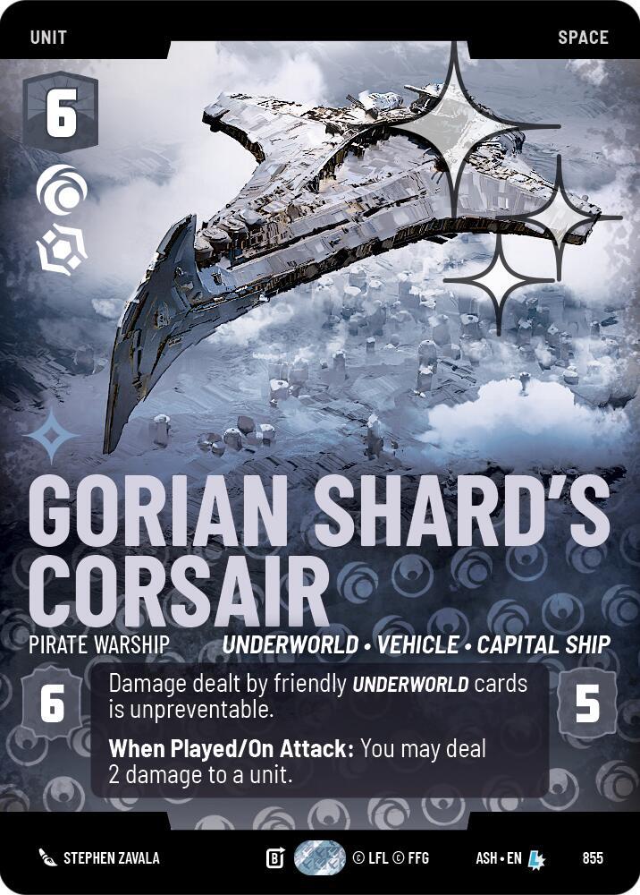Gorian Shard's Corsair - Pirate Warship (Prestige Foil) [Ashes of the Empire] 855