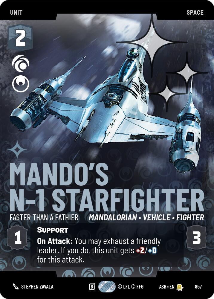 Mando's N-1 Starfighter - Faster than a Fathier (Prestige Foil) [Ashes of the Empire] 857