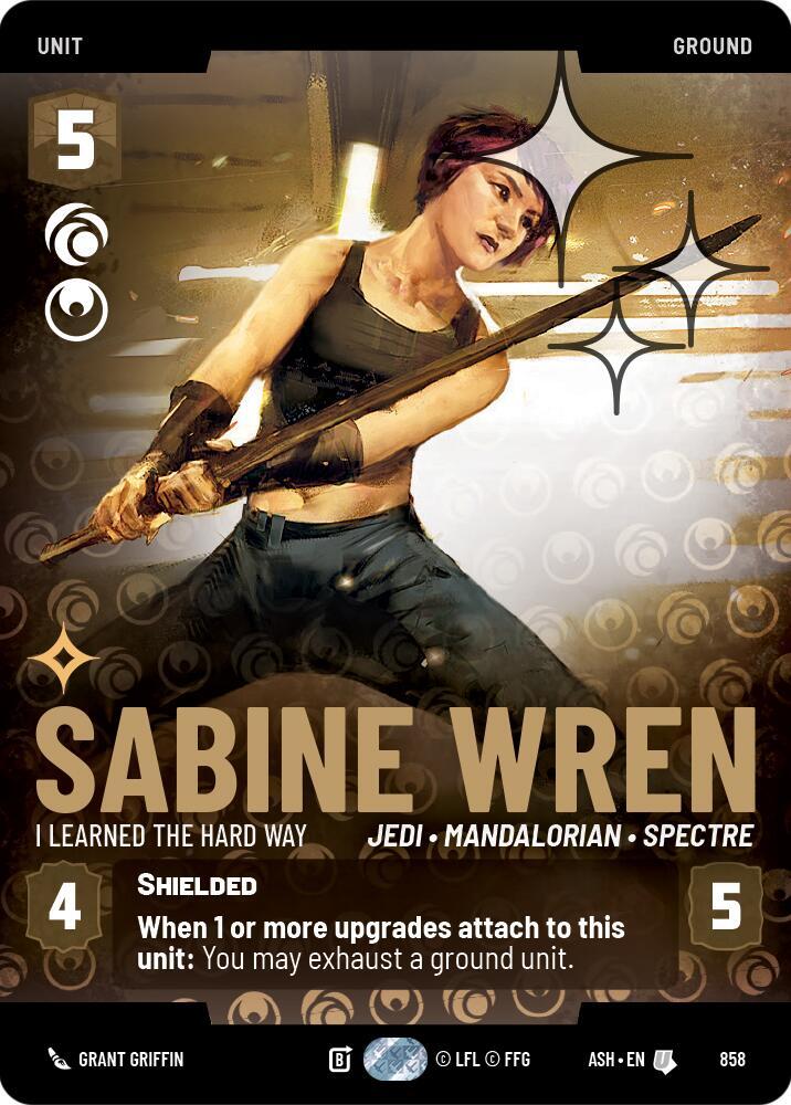 Sabine Wren - I Learned the Hard Way (Prestige Foil) [Ashes of the Empire] 858