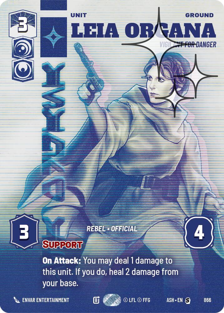 Leia Organa - Vigilant for Danger (Prestige Foil) [Ashes of the Empire] 866
