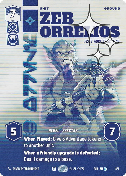 Zeb Orrelios - Fists Work Every Time (Prestige Foil) [Ashes of the Empire] 871