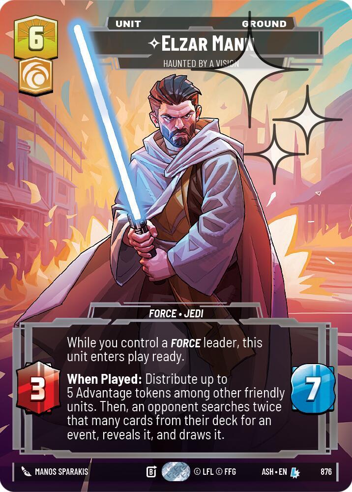 Elzar Mann - Haunted by a Vision (Prestige Foil) [Ashes of the Empire] 876
