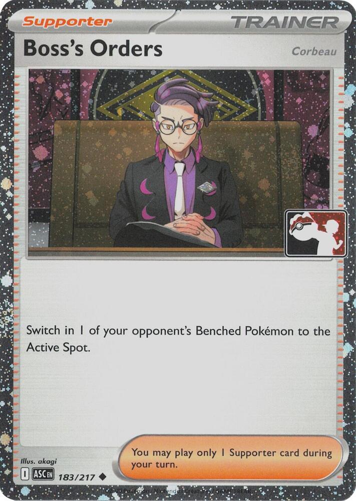 Boss's Orders [Corbeau] - 183/217 (Cosmos Holo) [Prize Pack Series Cards] 183/217