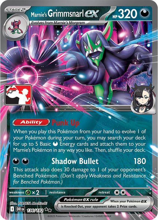 Marnie's Grimmsnarl ex - 136/182 [Prize Pack Series Cards] 136/182