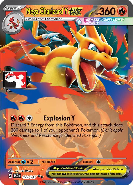 Mega Charizard Y ex - 022/217 [Prize Pack Series Cards] 022/217