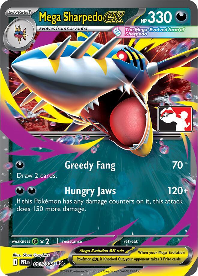 Mega Sharpedo ex - 061/094 [Prize Pack Series Cards] 061/094