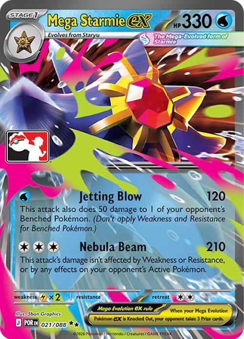 Mega Starmie ex - 021/088 [Prize Pack Series Cards] 021/088