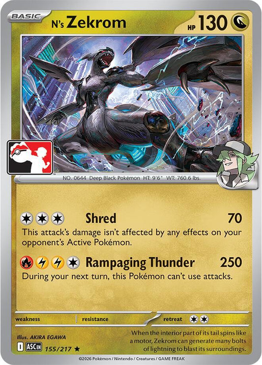 N's Zekrom - 155/217 [Prize Pack Series Cards] 155/217