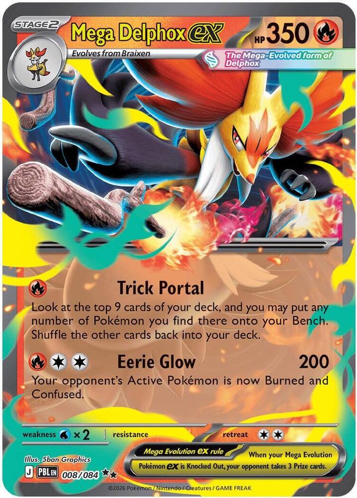 Mega Delphox ex [ME05: Pitch Black] 008/084