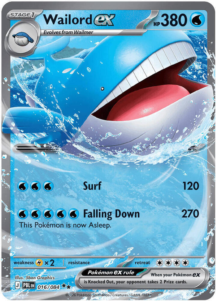 Wailord ex - 016/084 [ME05: Pitch Black] 016/084