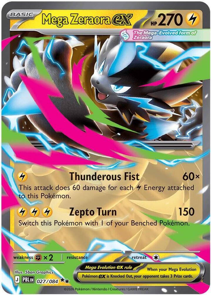 Mega Zeraora ex - 027/084 [ME05: Pitch Black] 027/084