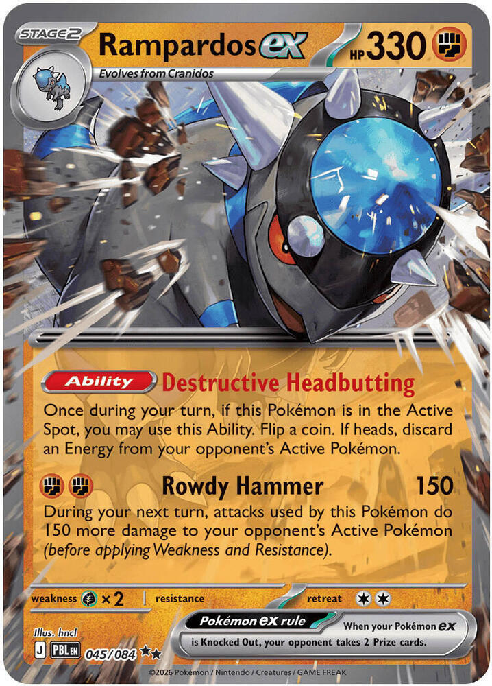Rampardos ex - 045/084 [ME05: Pitch Black] 045/084