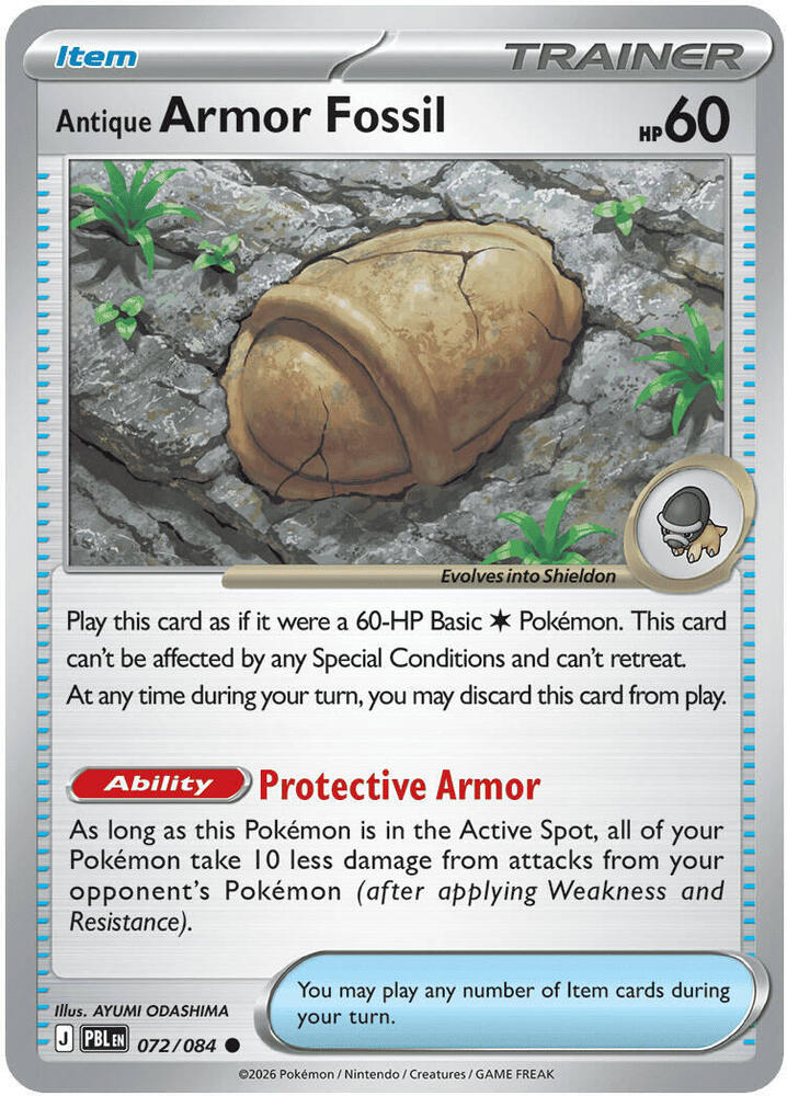 Antique Armor Fossil [ME05: Pitch Black] 072/084