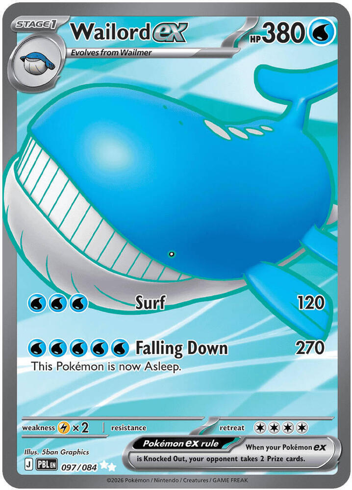 Wailord ex - 097/084 [ME05: Pitch Black] 097/084