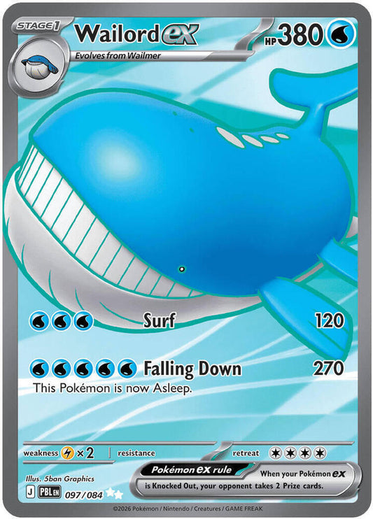Wailord ex - 097/084 [ME05: Pitch Black] 097/084