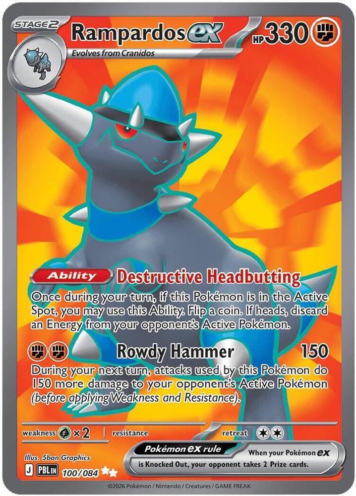 Rampardos ex - 100/084 [ME05: Pitch Black] 100/084