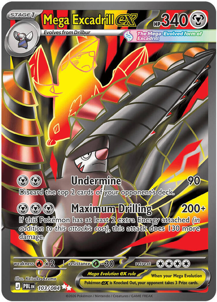 Mega Excadrill ex - 103/084 [ME05: Pitch Black] 103/084