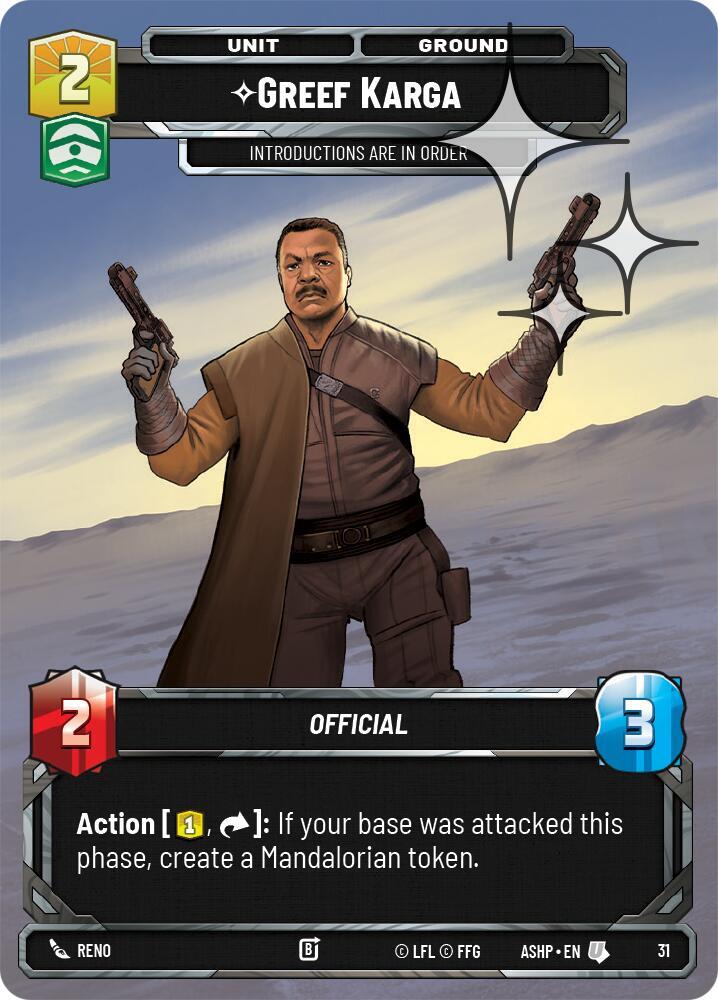 Greef Karga (Foil) [Ashes of the Empire - Weekly Play Promos] 31