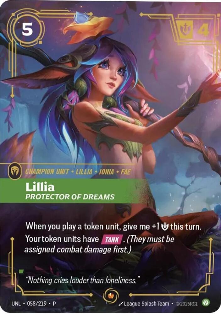 Lillia, Protector of Dreams [Riftbound Organized Play Promotional Cards] 058/219