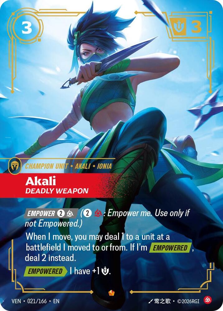 Akali - Deadly Weapon [Vendetta] 021/166