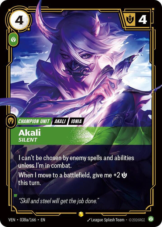 Akali - Silent (Alternate Art) [Vendetta] 038a/166