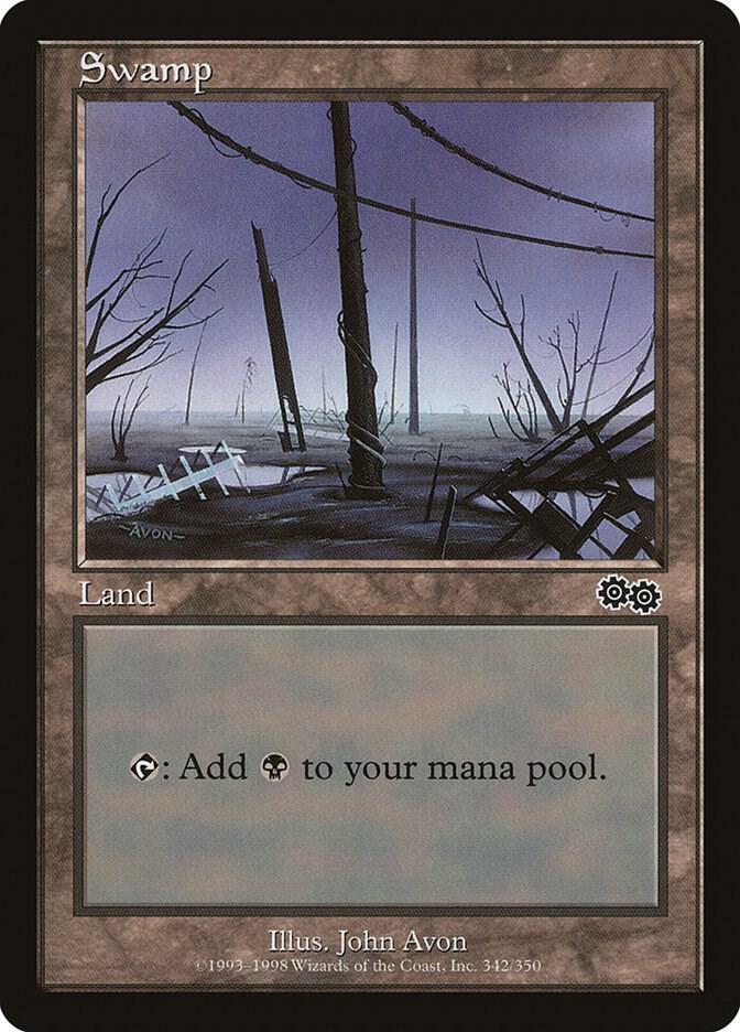 Swamp (342) [Urza's Saga] 342