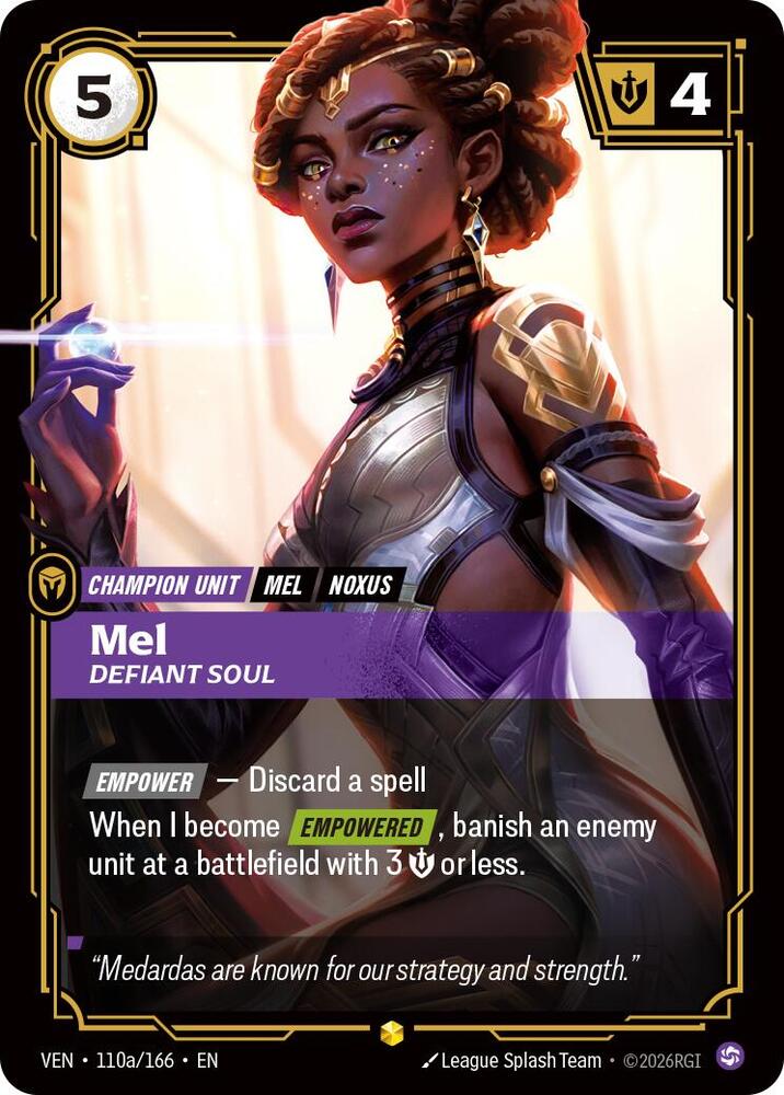 Mel, Defiant Soul (Alternate Art) [Vendetta] 110a/166