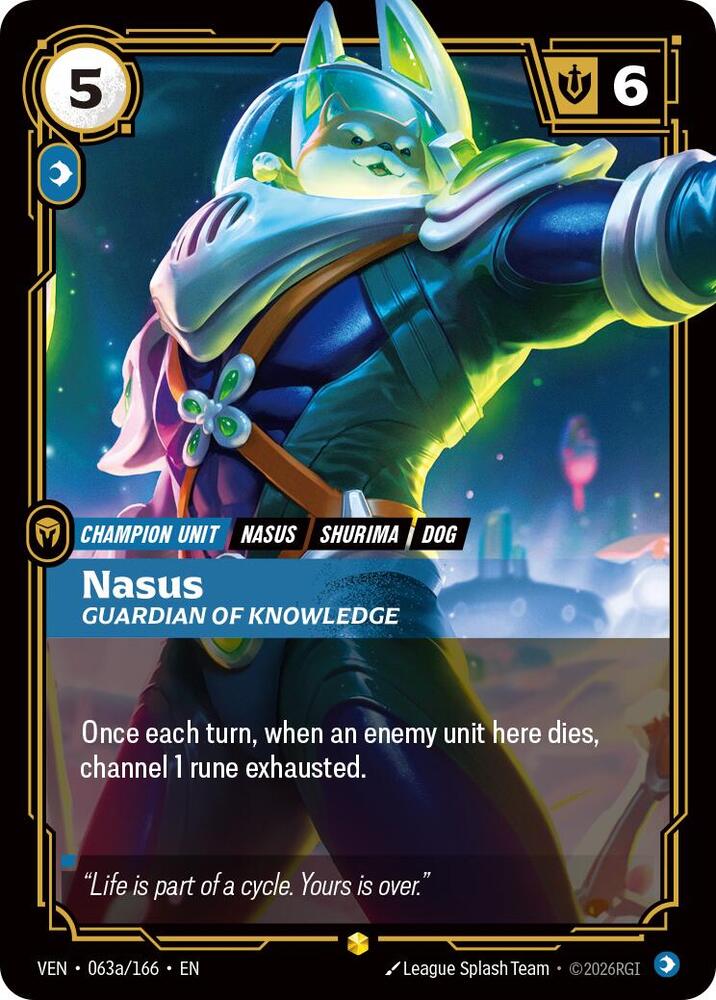 Nasus, Guardian of Knowledge (Alternate Art) [Vendetta] 063a/166