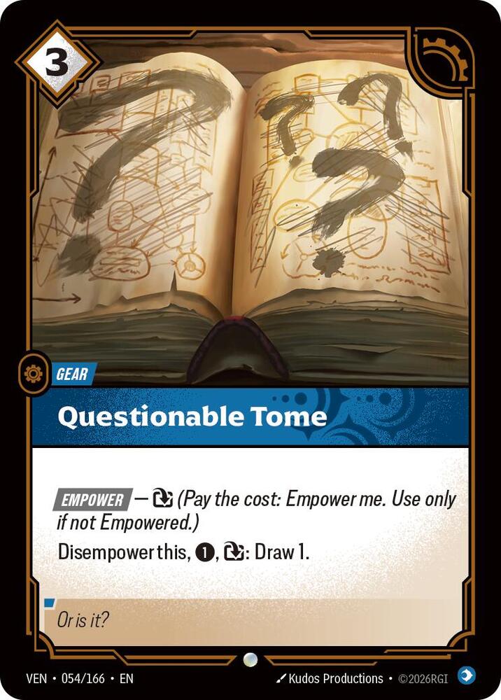 Questionable Tome [Vendetta] 054/166