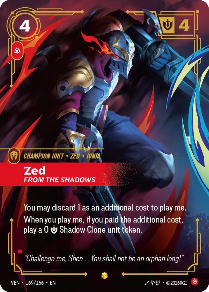 Zed, From the Shadows (Overnumbered) [Vendetta] 169/166