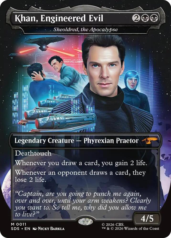 Khan, Engineered Evil - Sheoldred, the Apocalypse (Borderless) [Star Trek: Stardates] 11