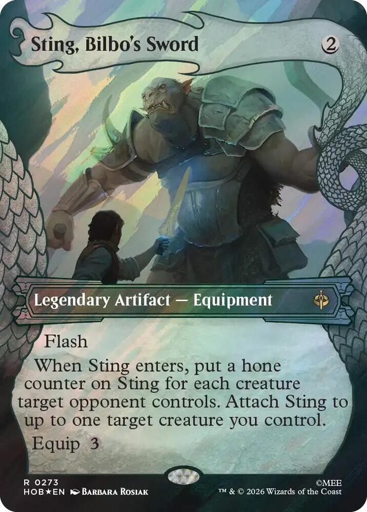Sting, Bilbo's Sword (Showcase) (Surge Foil) [The Hobbit] 273