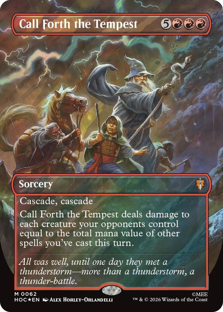 Call Forth the Tempest (Borderless) (Surge Foil) [The Hobbit: Eternal-Legal] 62