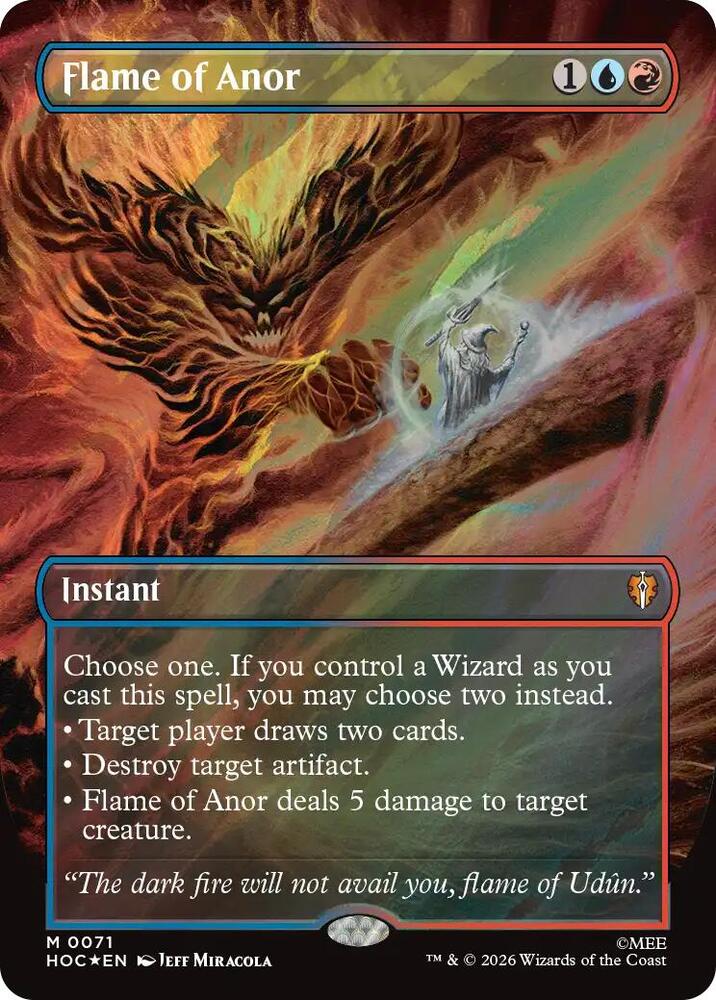 Flame of Anor (Borderless) (Surge Foil) [The Hobbit: Eternal-Legal] 71