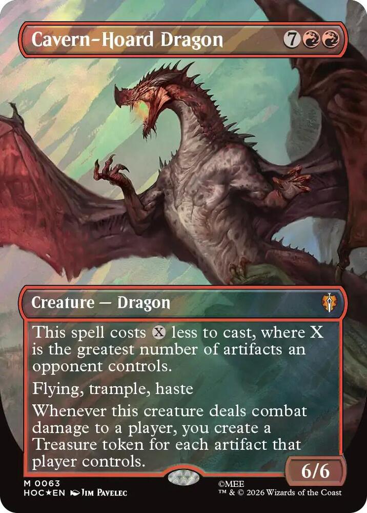 Cavern-Hoard Dragon (Borderless) (Surge Foil) [The Hobbit: Eternal-Legal] 63