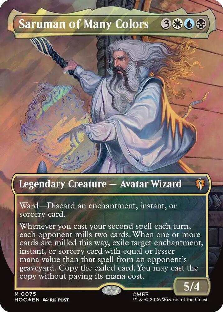 Saruman of Many Colors (Borderless) (Surge Foil) [The Hobbit: Eternal-Legal] 75