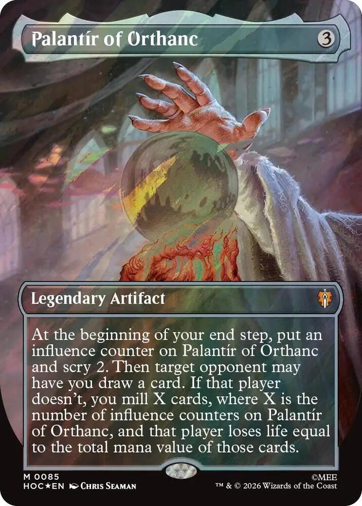 Palantir of Orthanc (Borderless) (Surge Foil) [The Hobbit: Eternal-Legal] 85