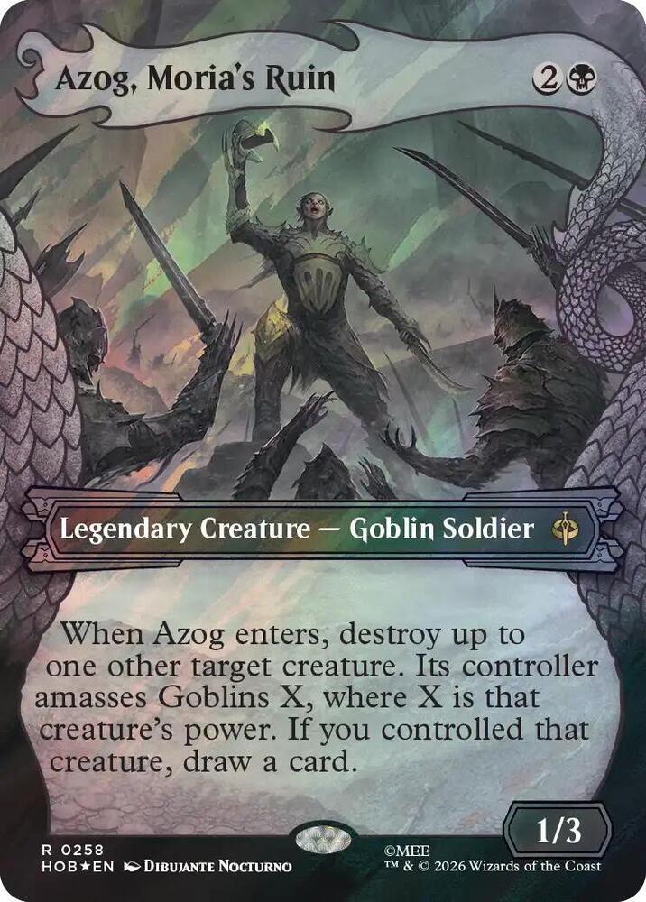 Azog, Moria's Ruin (Showcase) (Surge Foil) [The Hobbit] 258