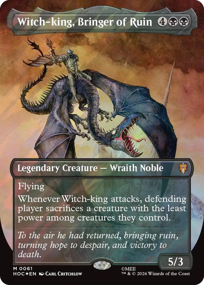 Witch-king, Bringer of Ruin (Borderless) (Surge Foil) [The Hobbit: Eternal-Legal] 61