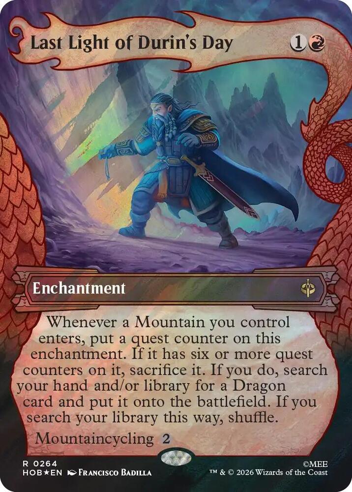 Last Light of Durin's Day (Showcase) (Surge Foil) [The Hobbit] 264