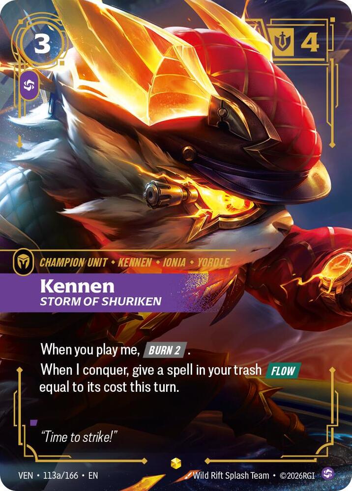 Kennen, Storm of Shuriken (Alternate Art) [Vendetta] 113a/166