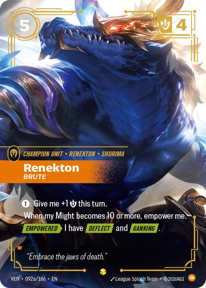 Renekton, Brute (Alternate Art) [Vendetta] 092a/166