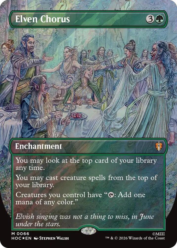 Elven Chorus (Borderless) (Surge Foil) [The Hobbit: Eternal-Legal] 66