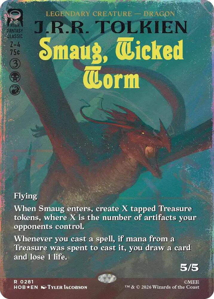 Smaug, Wicked Worm (Borderless) (Surge Foil) [The Hobbit] 281
