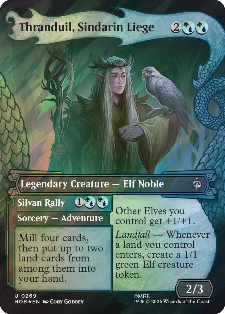 Thranduil, Sindarin Liege (Showcase) (Surge Foil) [The Hobbit] 269