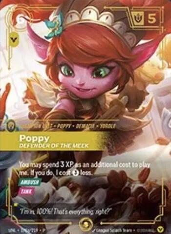 Poppy, Defender of the Meek (Alternate Art) [Riftbound Organized Play Promotional Cards] 178a/219