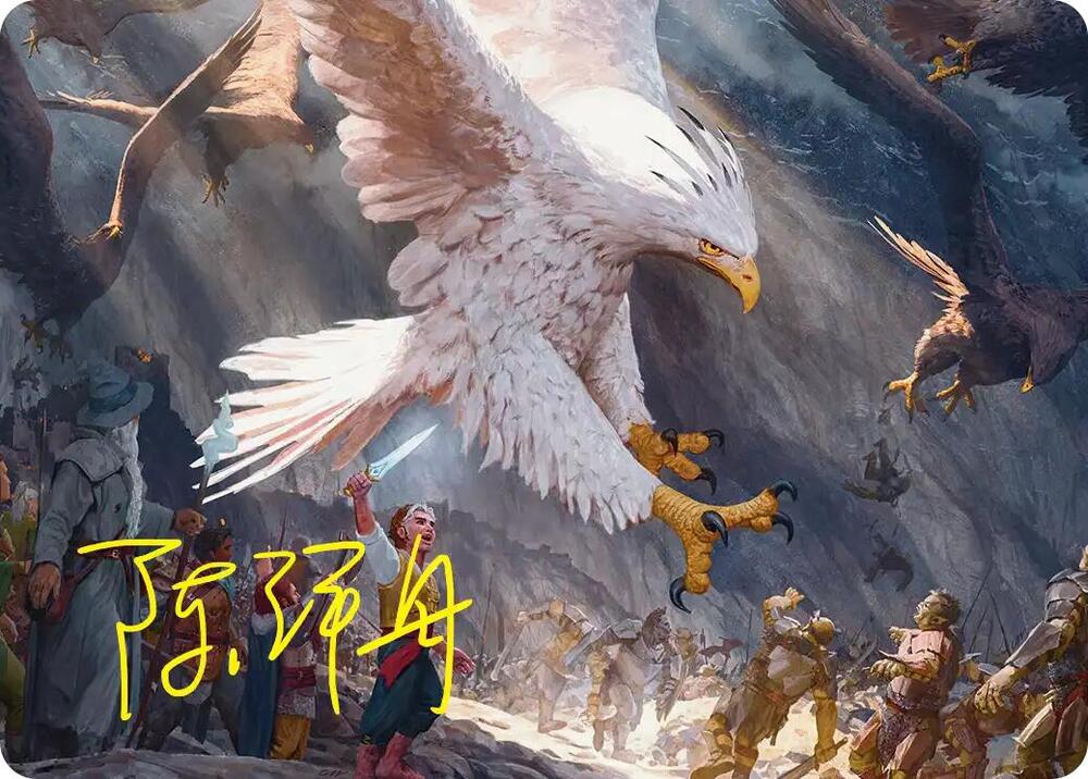 The Eagles Are Coming! Art Card (Gold-Stamped Signature) [Art Series: The Hobbit] 3