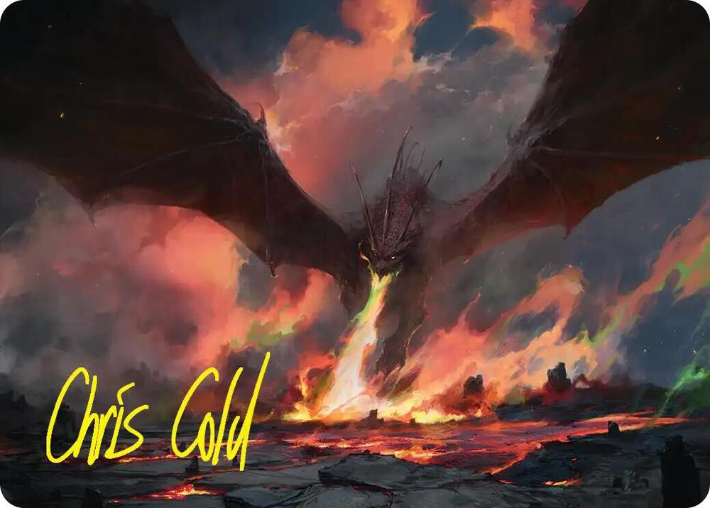 Smaug, the Great Calamity Art Card (Gold-Stamped Signature) [Art Series: The Hobbit] 17