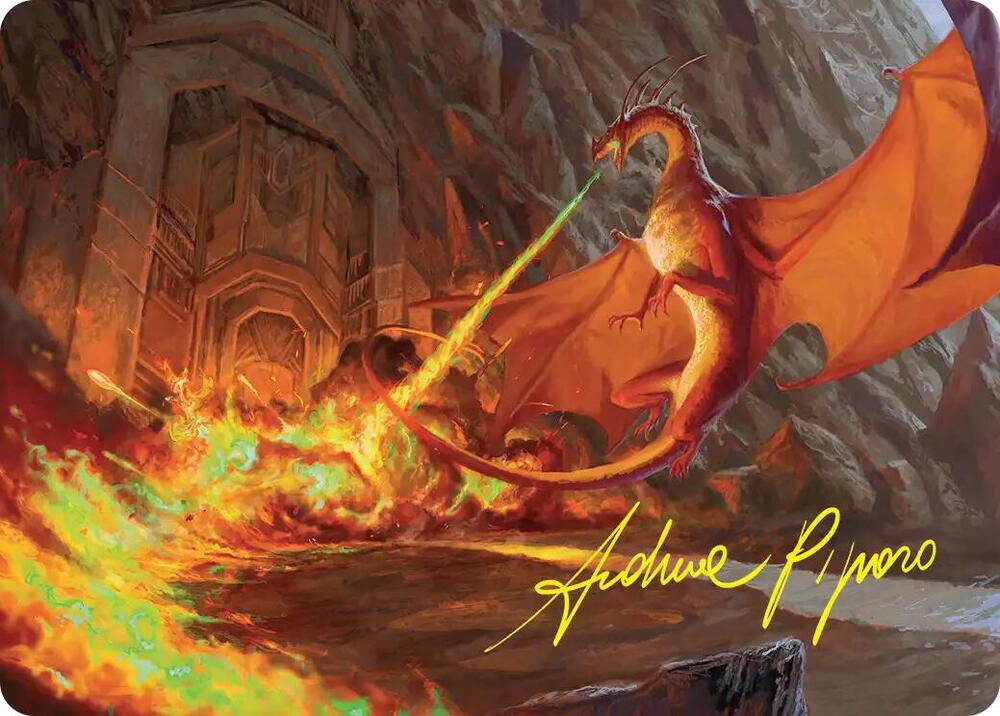 Smaug's Fury Art Card (Gold-Stamped Signature) [Art Series: The Hobbit] 18