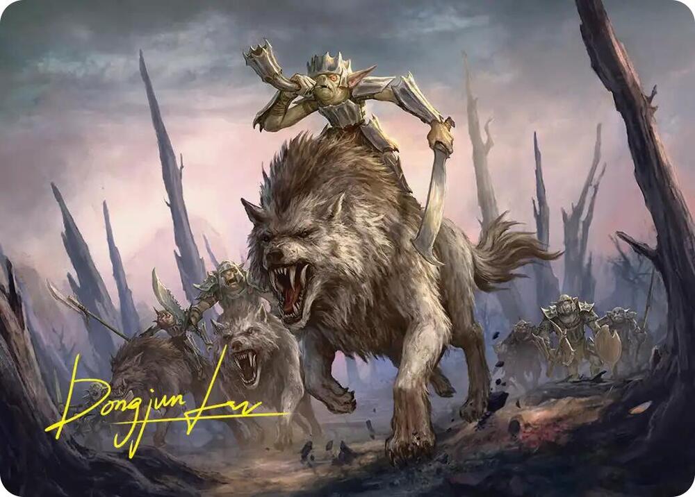 Signal the Onslaught Art Card (Gold-Stamped Signature) [Art Series: The Hobbit] 52